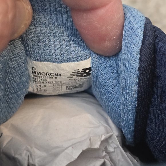 New Balance Fresh Foam X More v4 Sneakers - Navy and Lime - Picture 2 of 13